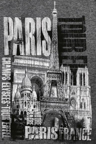 Tee shirt Paris Tour Eiffel fashion Souvenirs de Paris PAR ICI