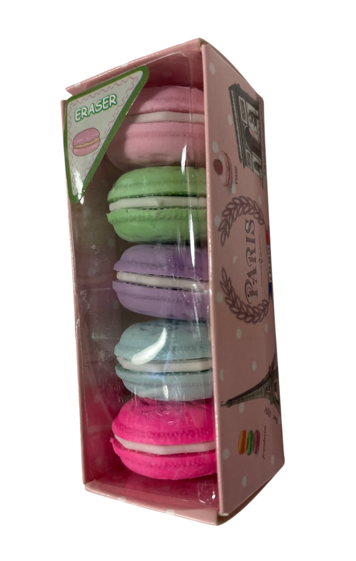 5 Gommes macarons couleurs