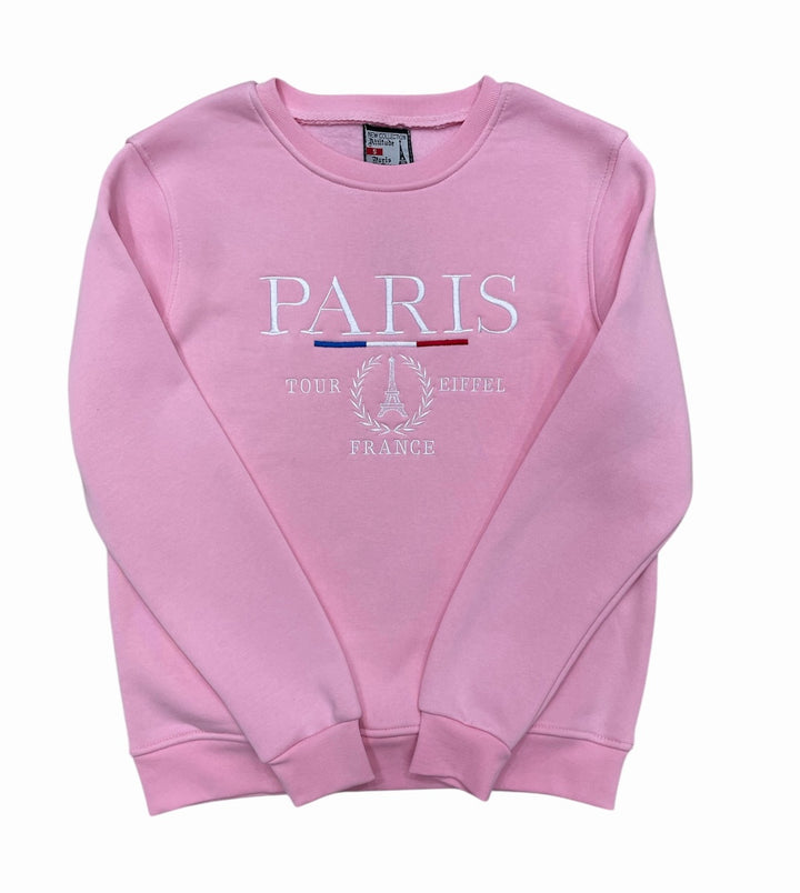 Sweat-Shirt Paris Tour Eiffel Rose