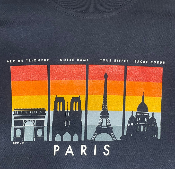 Tee shirt Paris monuments ombre
