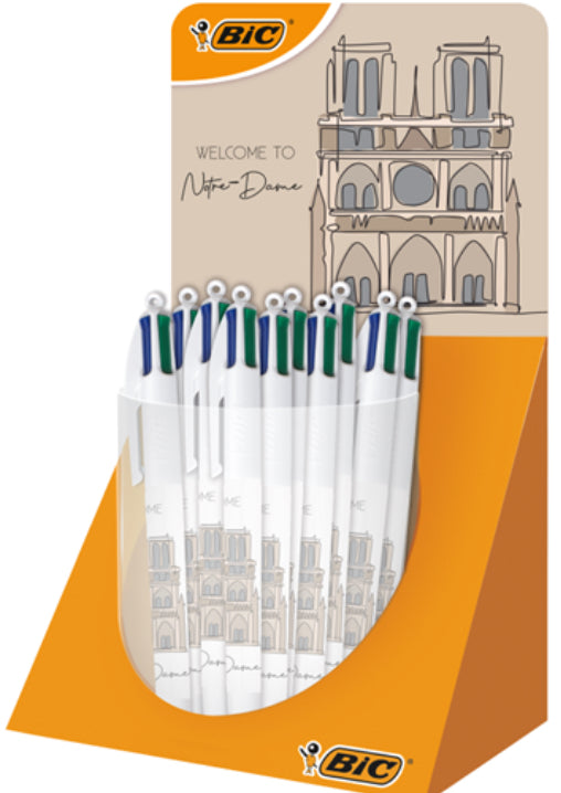 Stylo Notre Dame de Paris Bic 4 couleurs