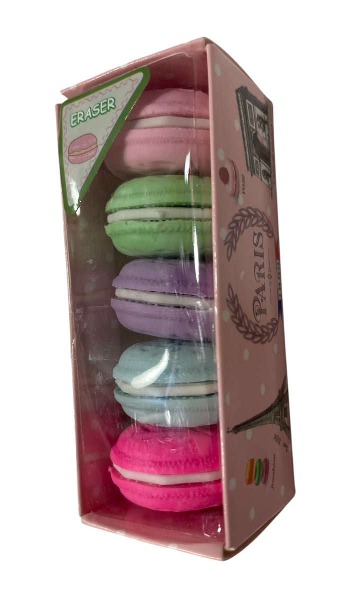 5 Gommes macarons couleurs