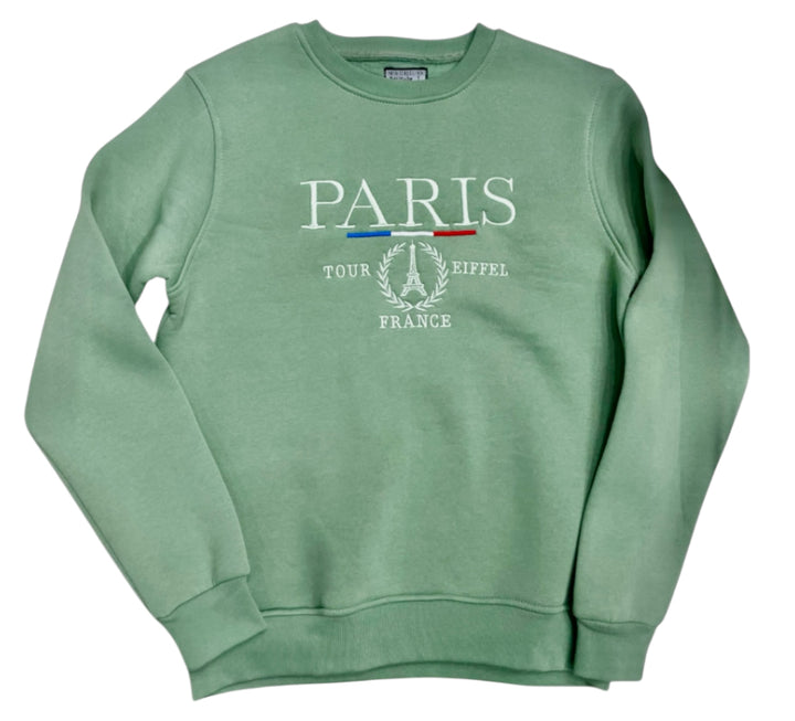 Sweat-Shirt Paris France Vert