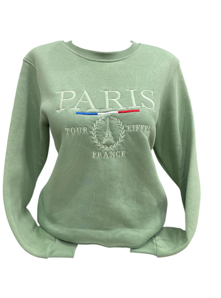 Sweat-Shirt Paris France Vert