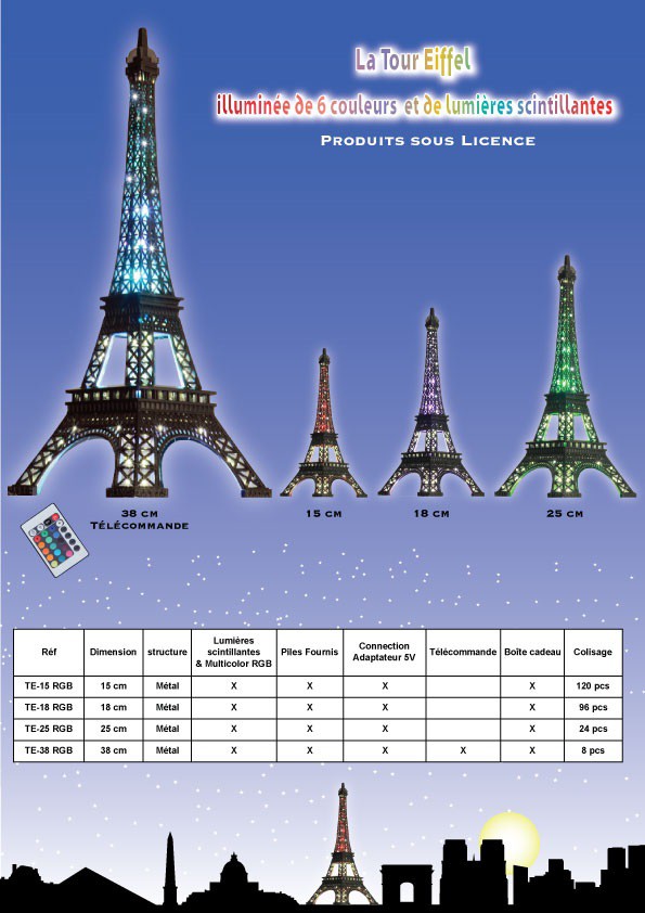 Torchon avec la Tour Eiffel personnifiée