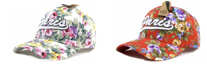 Casquette Paris fleurs